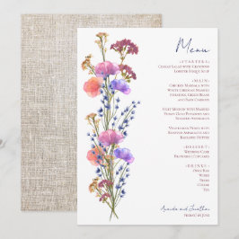 Menú Floral Acrílica Delicada