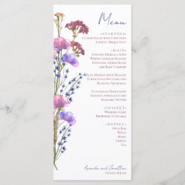 Menú Floral Acrílica Delicada