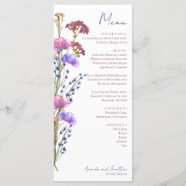 Menú Floral Acrílica Delicada