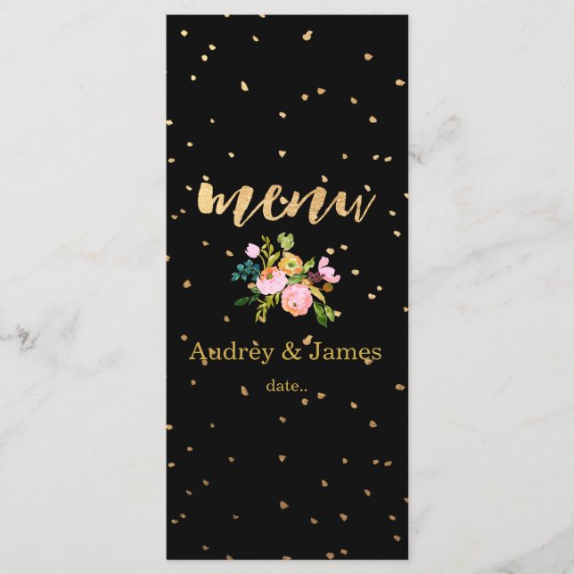 menú floral acuarela/ranunculus de PixDezines (Anverso)