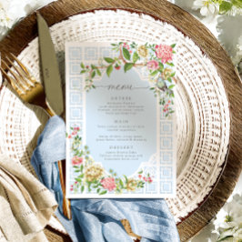 Menú Floral Blue Chinoiserie - Trianon