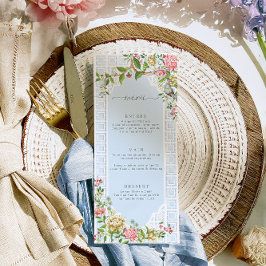 Menú Floral Blue Chinoiserie - Trianon