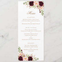 Floral Borgoña Rubor Greenery Modern Minimal