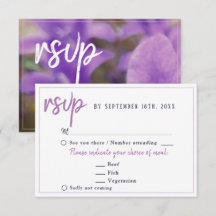 Menú Floral de Boda con Flor Púrpura