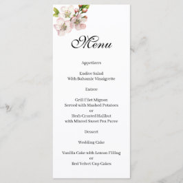 Menú floral de flor de cerezo