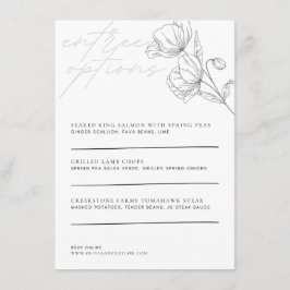 Menú floral minimalista