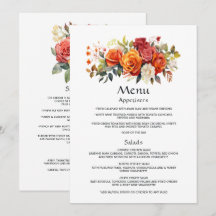 Floral roja, Naranja y salvia