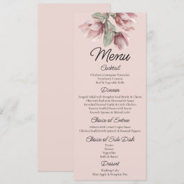 Menú Floral, rosa de Boda Rubor