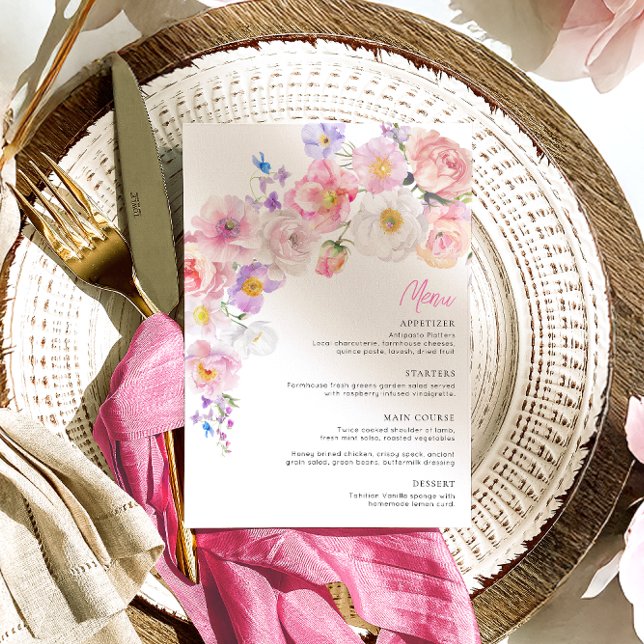 Menú Floral rosa Eloise (Subido por el creador)