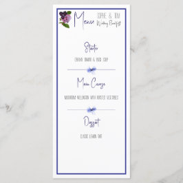 Menú Floral rosa y púrpura