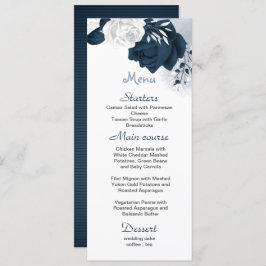 Menú flores blancas y marinas boda hermoso