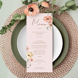 Menú Flores de adormidera islandesas Boho