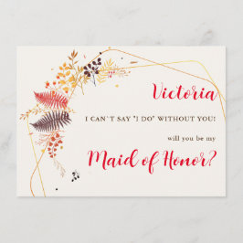 Menú Flores de bosque silvestre Fern Mushrooms Foliage