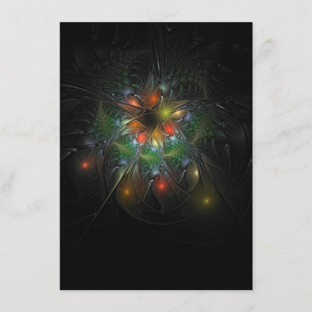 Menú Flores de fantasía fractal blandas y tendientes (Anverso)