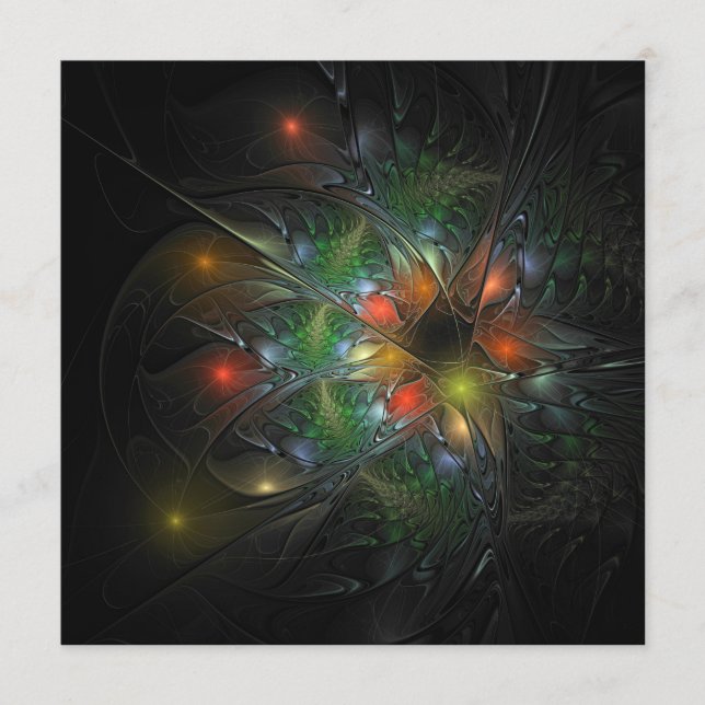 Menú Flores de fantasía fractal blandas y tendientes (Anverso)