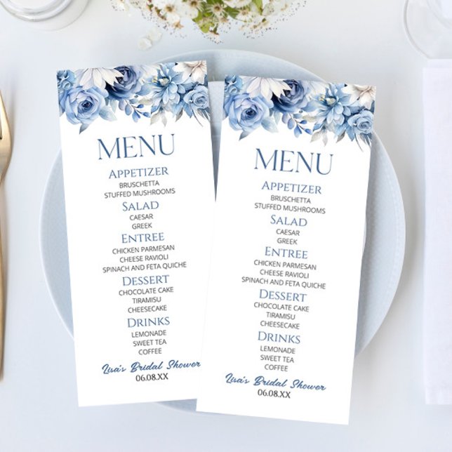 Menú Flores de flores azules y turbias flores de novia  (Subido por el creador)