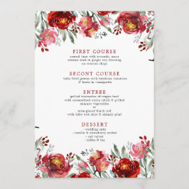 Menú Flores de jardín de color profundo