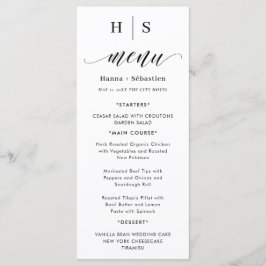 Menú Flores de Otoño Acuarela Boho