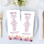 Menú Flores violetas magenta moradas de flores Boda com<br><div class="desc">Se trata de un menú Boda de flores moradas violeta magenta.</div>