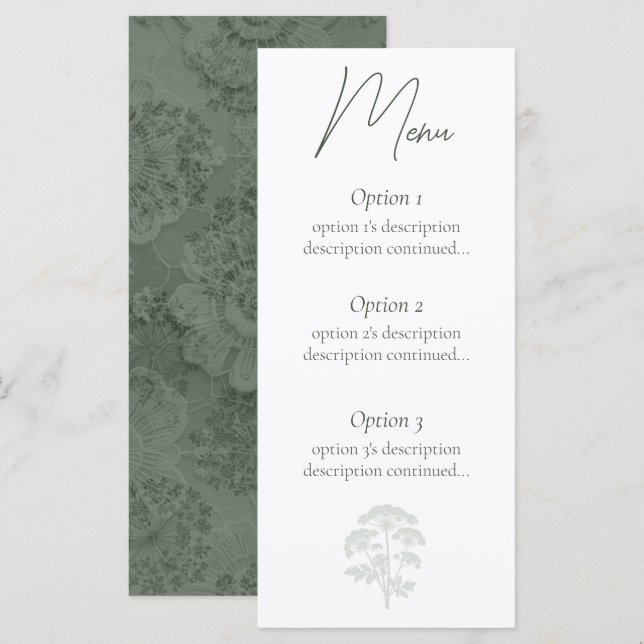 Menú FONDNESS | Boda (Anverso / Reverso)