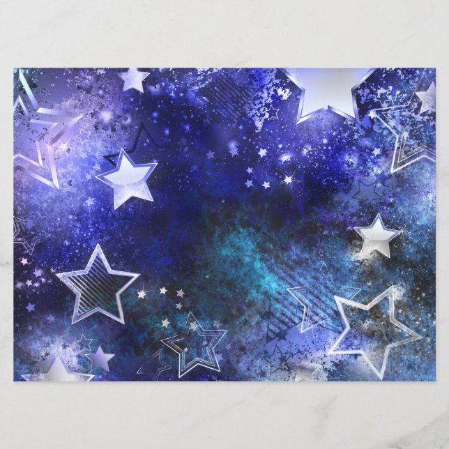 Menú Fondo espacial con estrellas (Anverso)