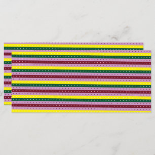 Menú fondo multicolor a rayas con puntos