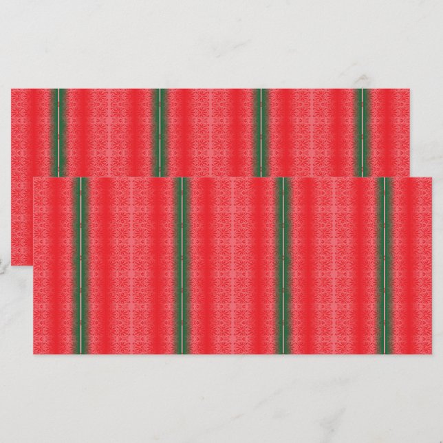 Menú fondo rayado rojo y verde (Anverso / Reverso)