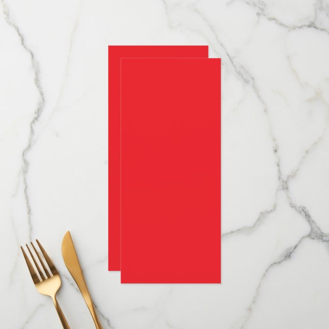 Menú Fondo Rojo Sólido  (Anverso/Reverso In Situ)