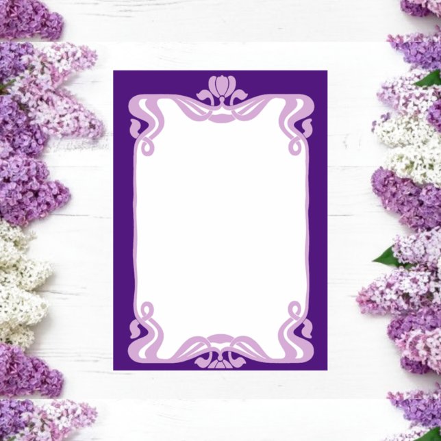 Menú Frontera Art Nouveau de Lavender (Subido por el creador)