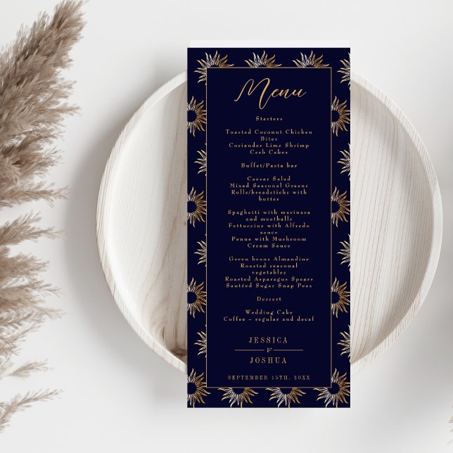 Menú Galaxia celestial Sol Marina Dorada Azul (Subido por el creador)