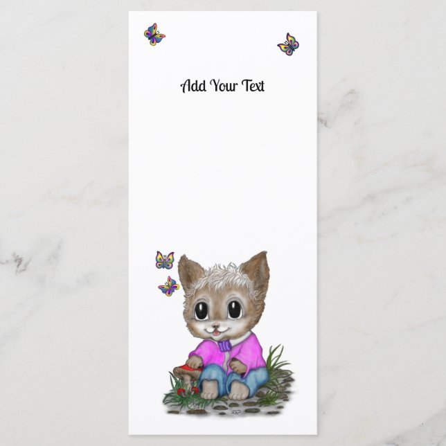 Menú Gato Kitty y mariposa (Anverso)