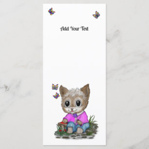 Menú Gato Kitty y mariposa