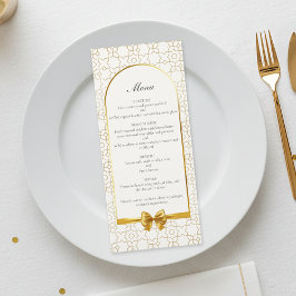 Menú Gold Geometric Arch Art Deco Inspired Wedding