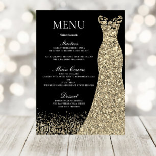 Menú Golden Sparkle Vestido de la Noche de Nacimiento N