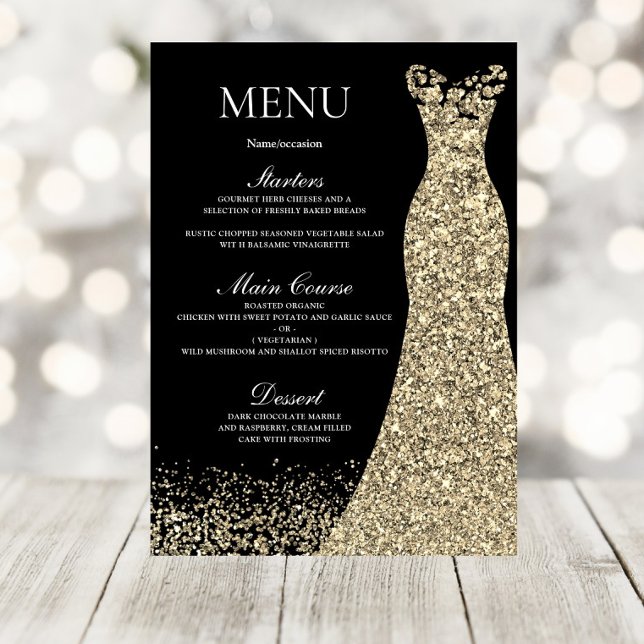 Menú Golden Sparkle Vestido de la Noche de Nacimiento N (Subido por el creador)