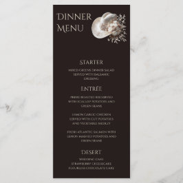 Menú Gorra de vaca blanca con Boda de flores