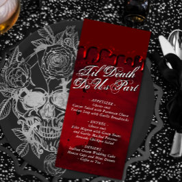 Menú Gothic Luxe | Perforación negra y roja de sangre