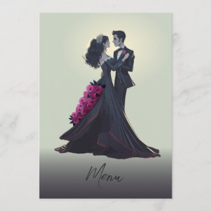 Menú Gourmet Elegante para Amantes Góticos Románti