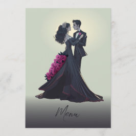 Menú Gourmet Elegante para Amantes Góticos Románti