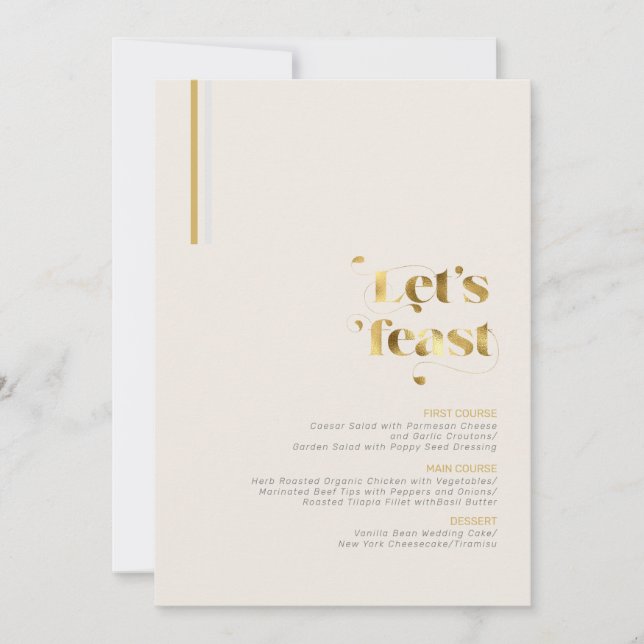 Menú Grace Clinton Gold/Silver ID887 (Anverso)