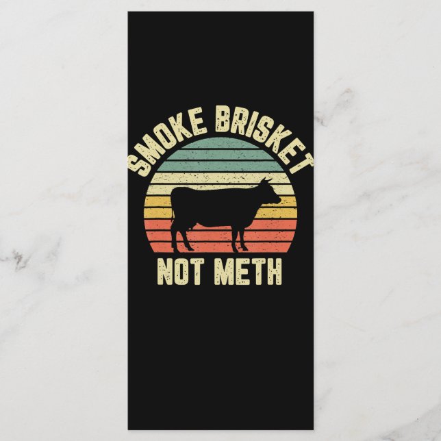 Menú Gracioso Bbq Smoke Brisket No Novedad Grilling (Anverso)