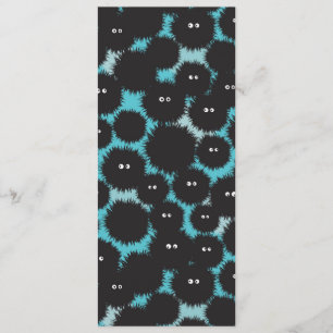 Menú Graciosos monstruos esponjosos negros