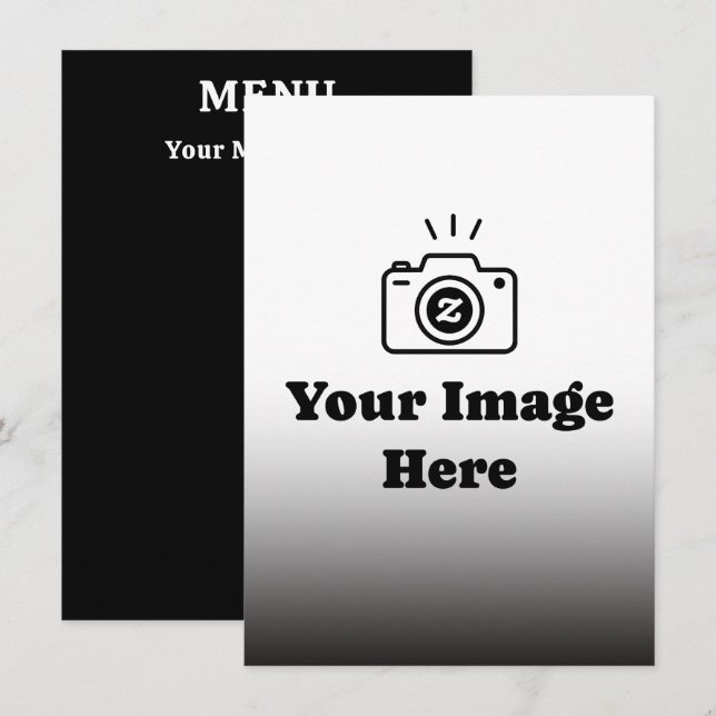 Menú Gradiente de texto e imagen personalizados (Anverso / Reverso)