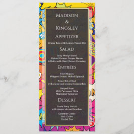 Menú Graffiti de Boda de Burbujas de historietas pop 💥