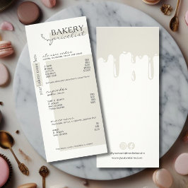 Menú Gray Drin Lista de precios de panadería