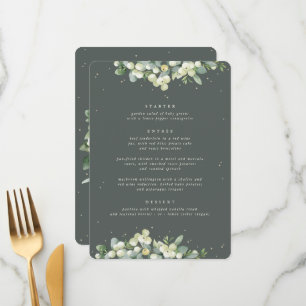 Menú Gray Green Snowberry + Eucalipto Boda de 3 platos