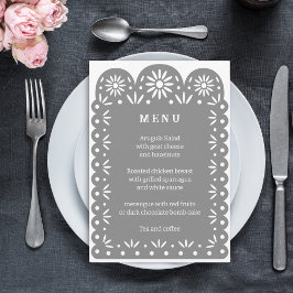 menú GRAY MEXICAN PAPEL PICADO