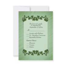 Menú Green Leaves Shimmer RSVP w