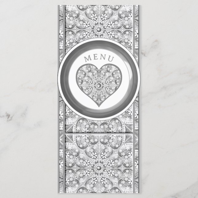 Menú Gris de encaje cerámico (Reverso)