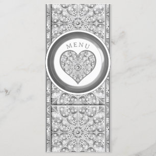 Menú Gris de encaje cerámico